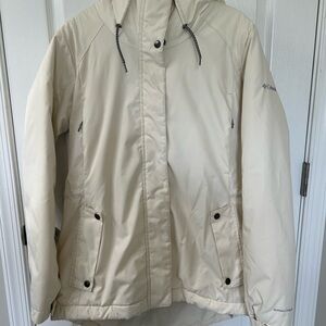Columbia Women's Beige Hooded Ski Jacket